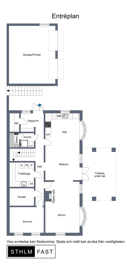 Planlösning från Åsavägen 16, Till salu i Eknäs, Nacka