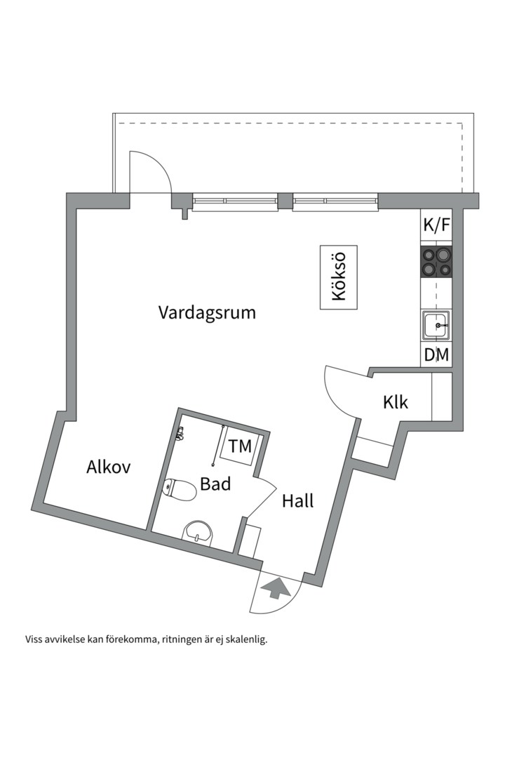 Planlösning från Midskeppsgatan 21, Kommande i Hammarby Sjöstad, Stockholm