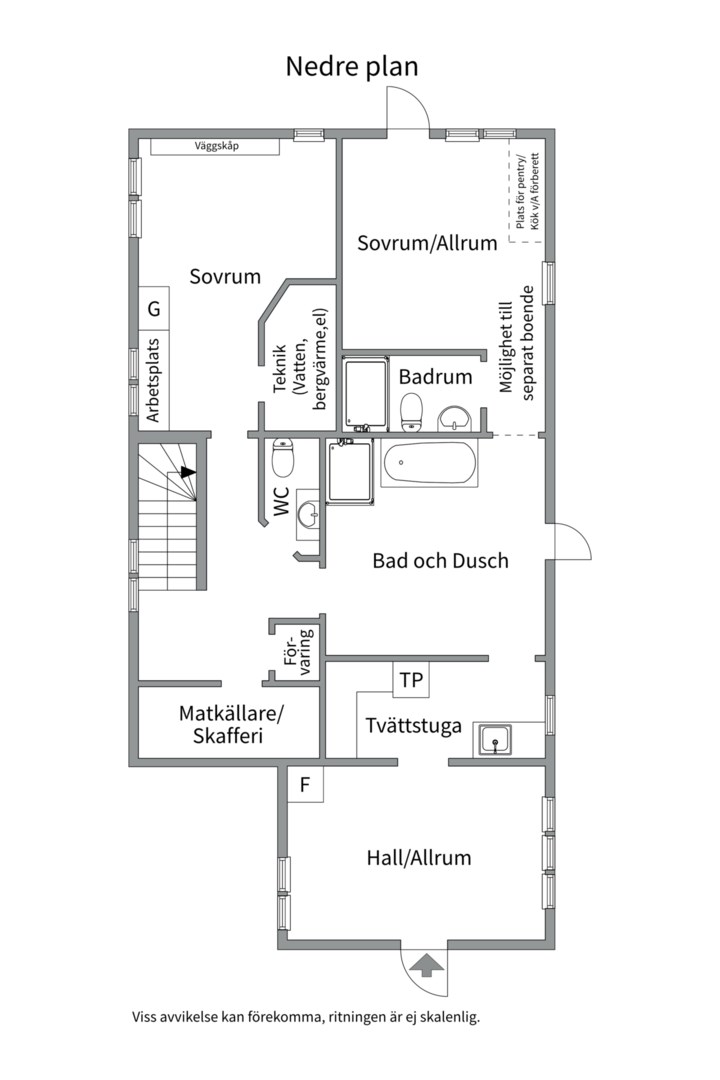 Planlösning från Fogdevägen 4, Till salu i Saltsjö-Duvnäs, Nacka
