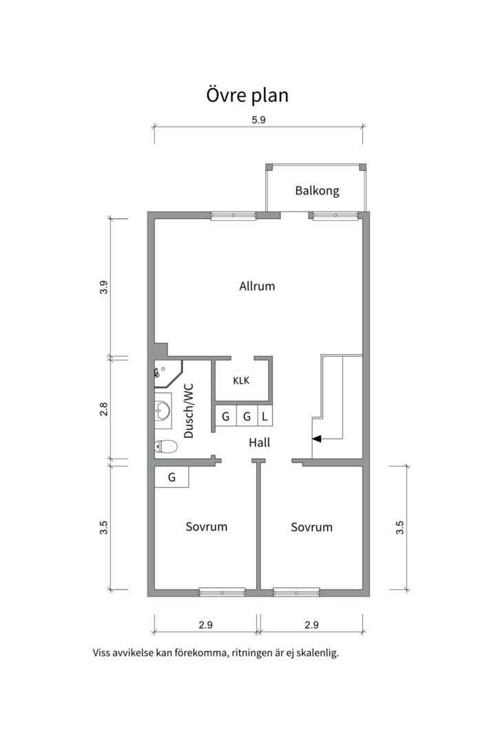 Planlösning från Dalgatan 11B, Kommande i Luthagen, Uppsala