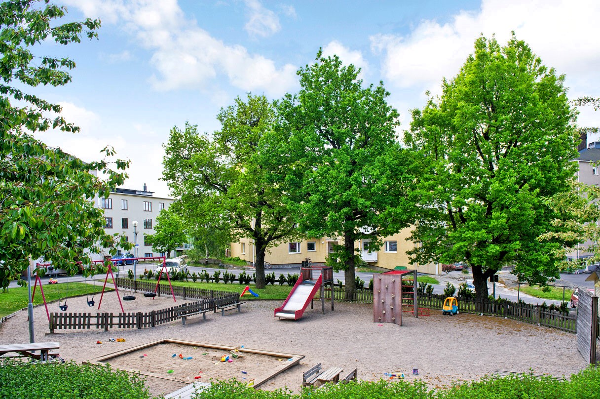 Grönskande innergårdar