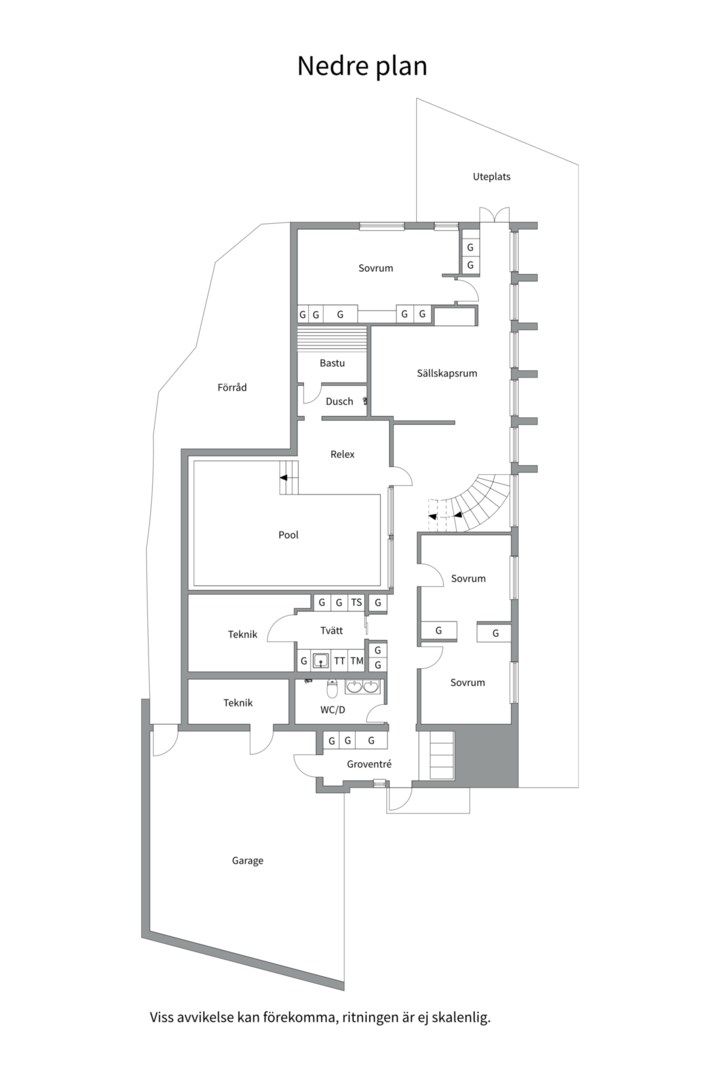 Planlösning från Kaplansbacken 12, Till salu i Saltsjö-Duvnäs, Nacka