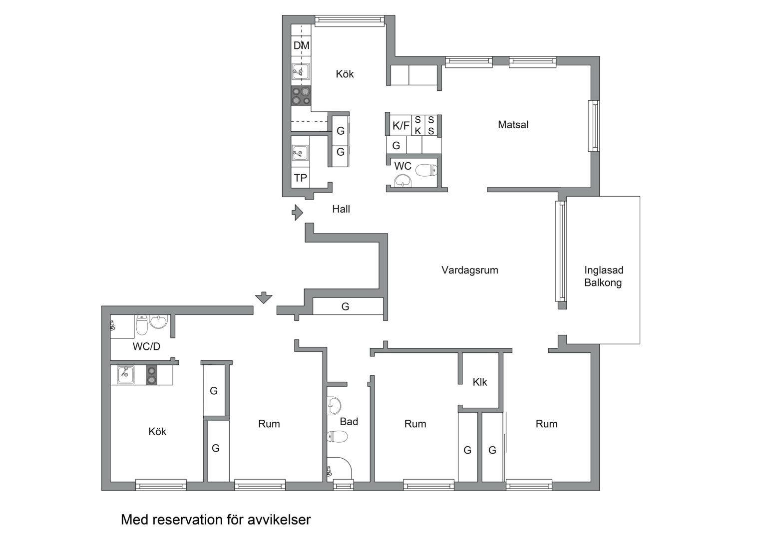 Planlösning från Krysshammarvägen 14, Till salu i Solna - Huvudsta, Solna