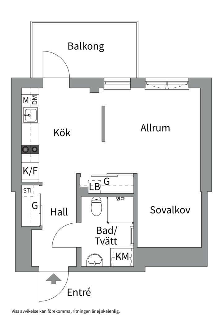 Planlösning från Sockergatan 4, Till salu i Centrum, Uppsala