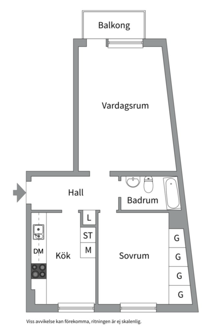 Planlösning från Beckasinvägen 43A, Till salu i Saltängen, Nacka
