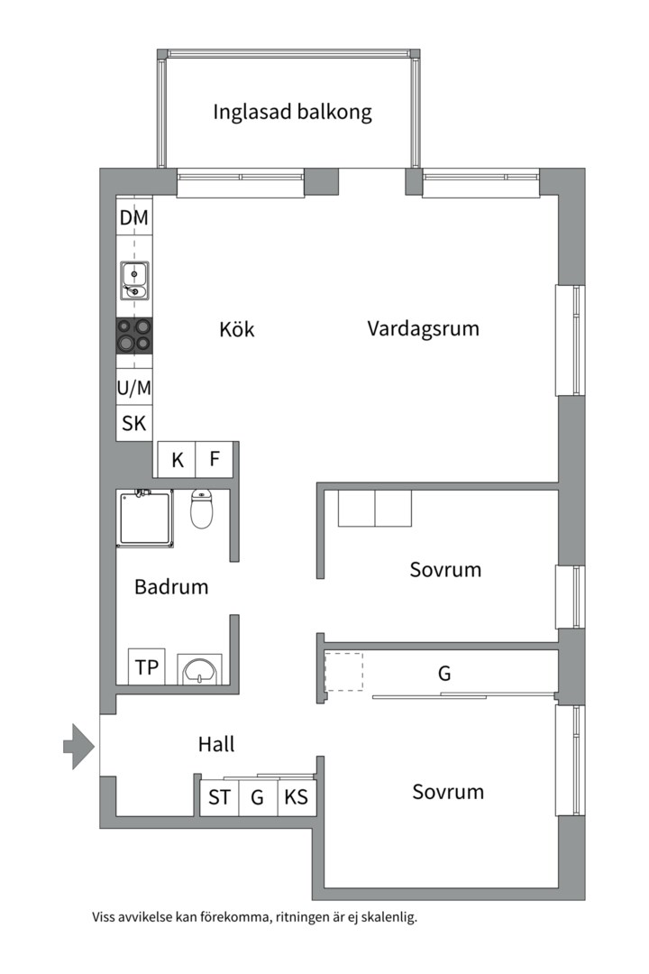 Planlösning från Önstavägen 6, Kommande i Gryta, Västerås