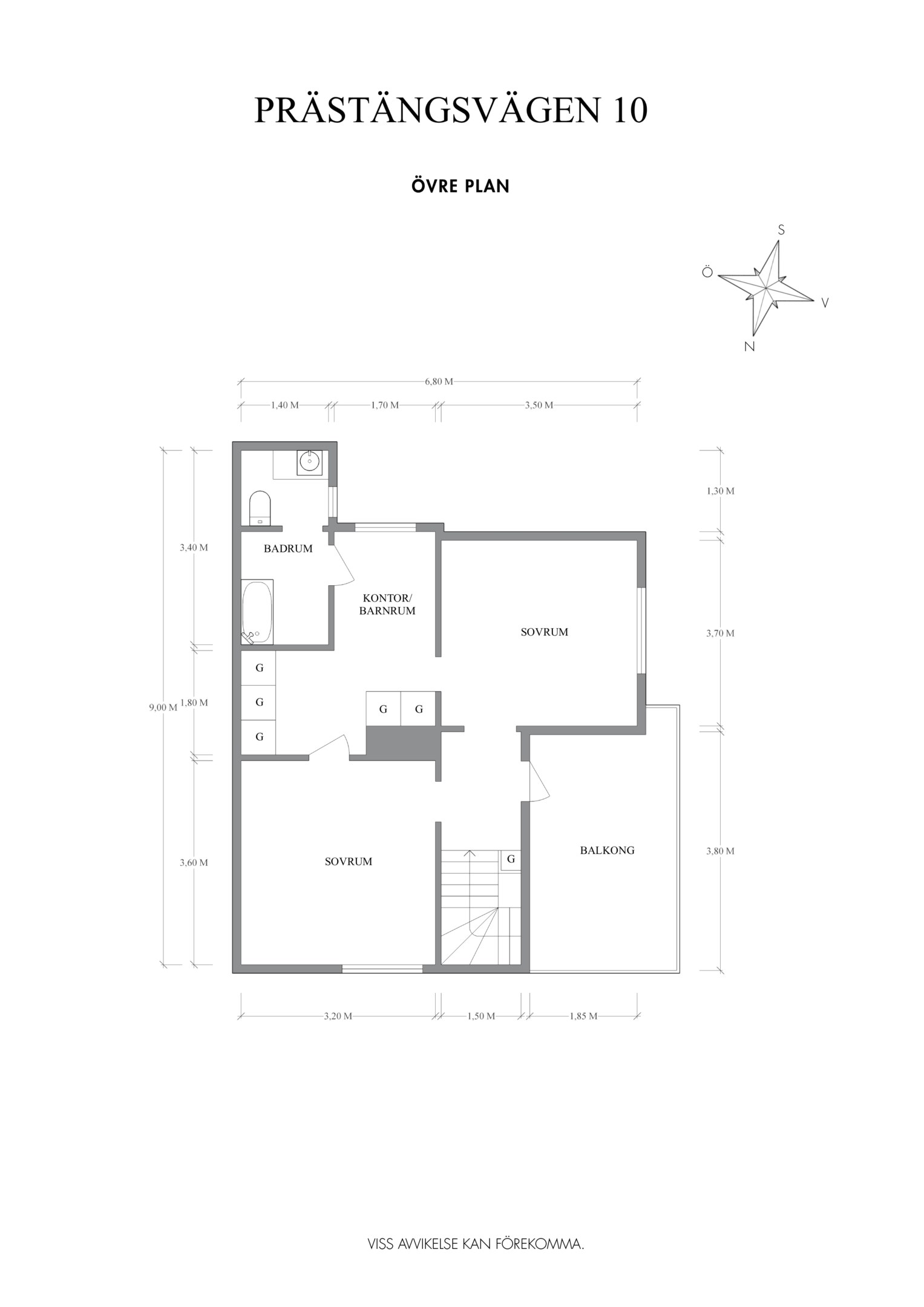 Planskiss Övre plan