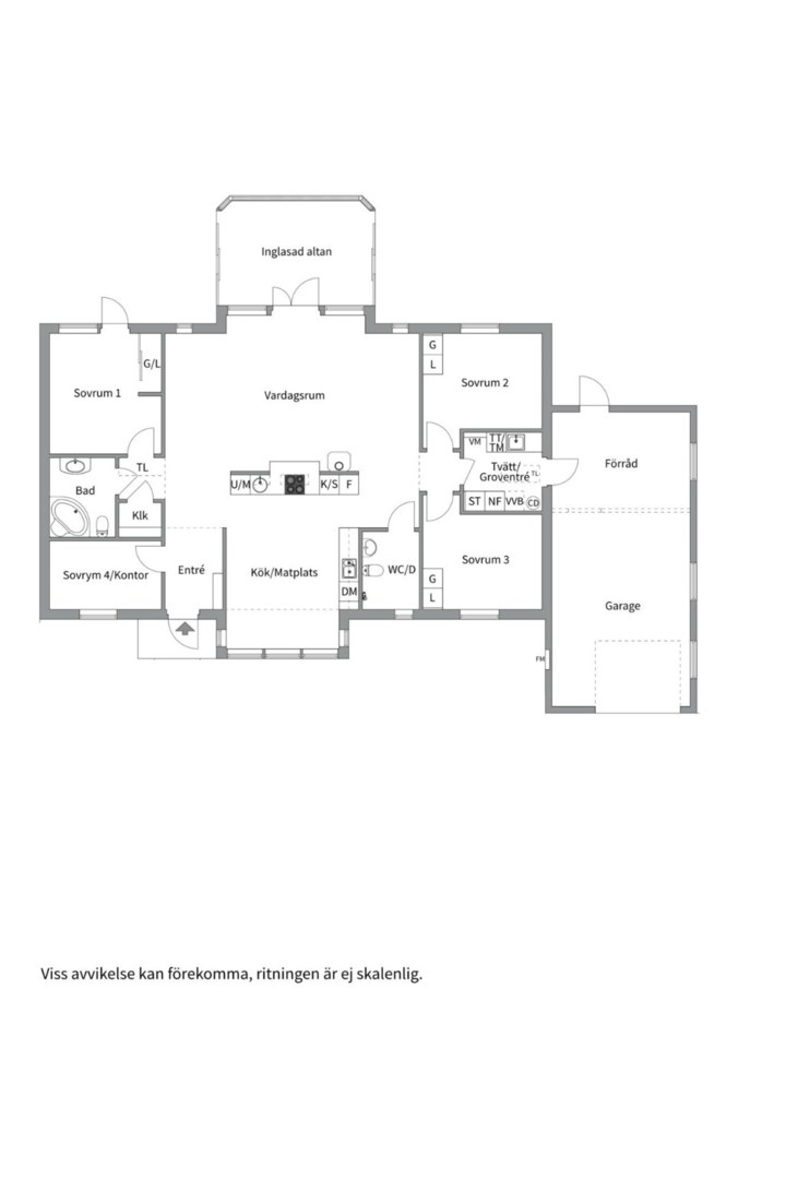 Planlösning från Badvägen 2, Kommande i Morgongåva, Heby