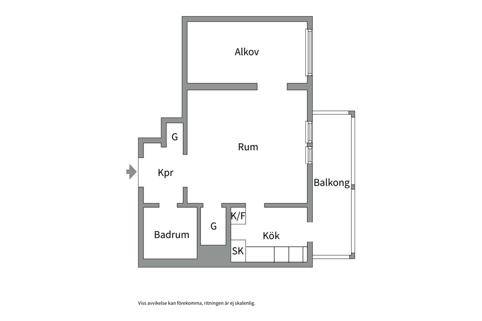 Planlösning från Luthagsesplanaden 25, Kommande i Främre Luthagen, Uppsala