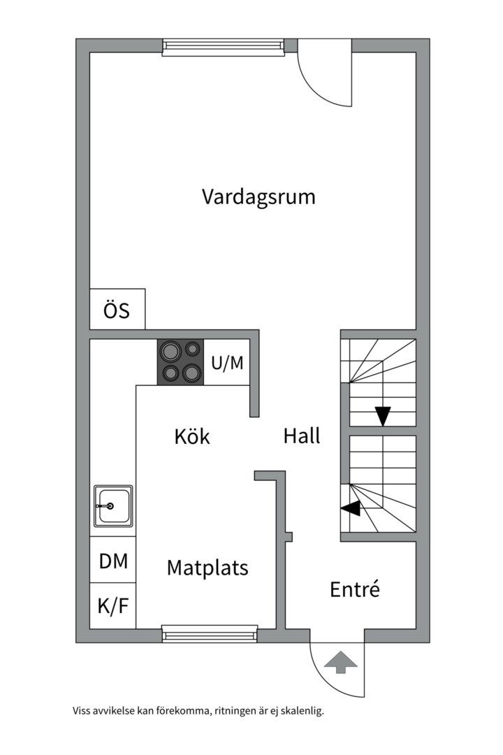 Planlösning från Dybecksgatan 22C, Såld i , Västerås