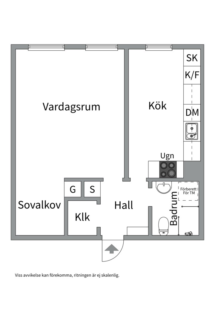 Planlösning från Atlasvägen 61, Såld i Sickla, Nacka