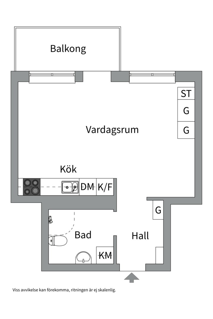 Planlösning från Råbyvägen 86, Till salu i Kapellgärdet, Uppsala