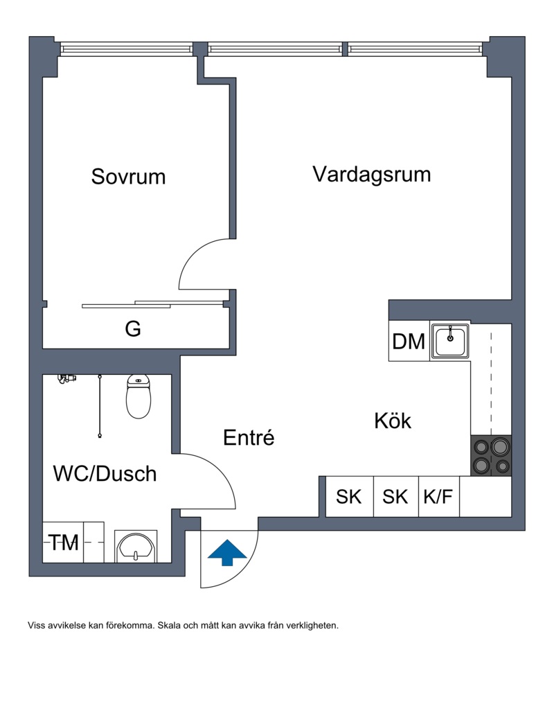 Planlösning från Gustaf de Lavals väg 6, Till salu i Järla sjö, Nacka
