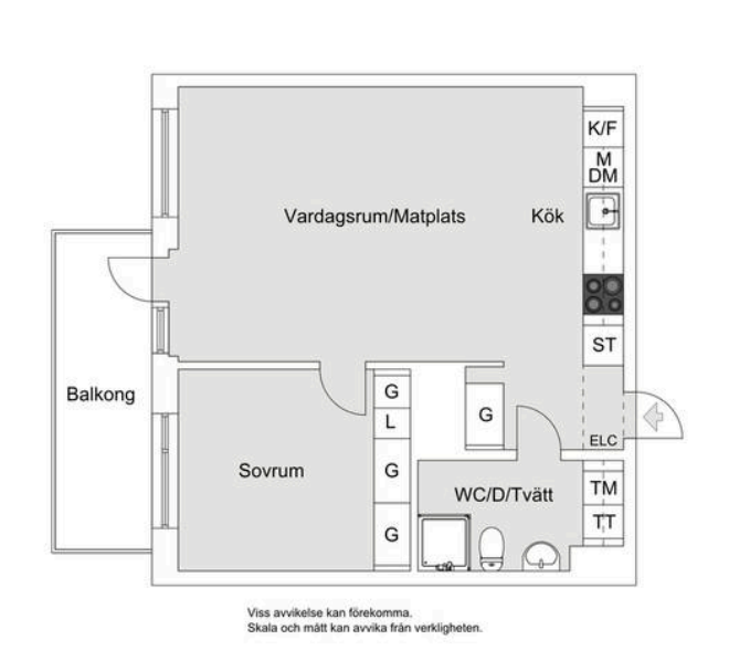 Planlösning från Telegrafvägen 32, Till salu i Telegrafberget, Nacka