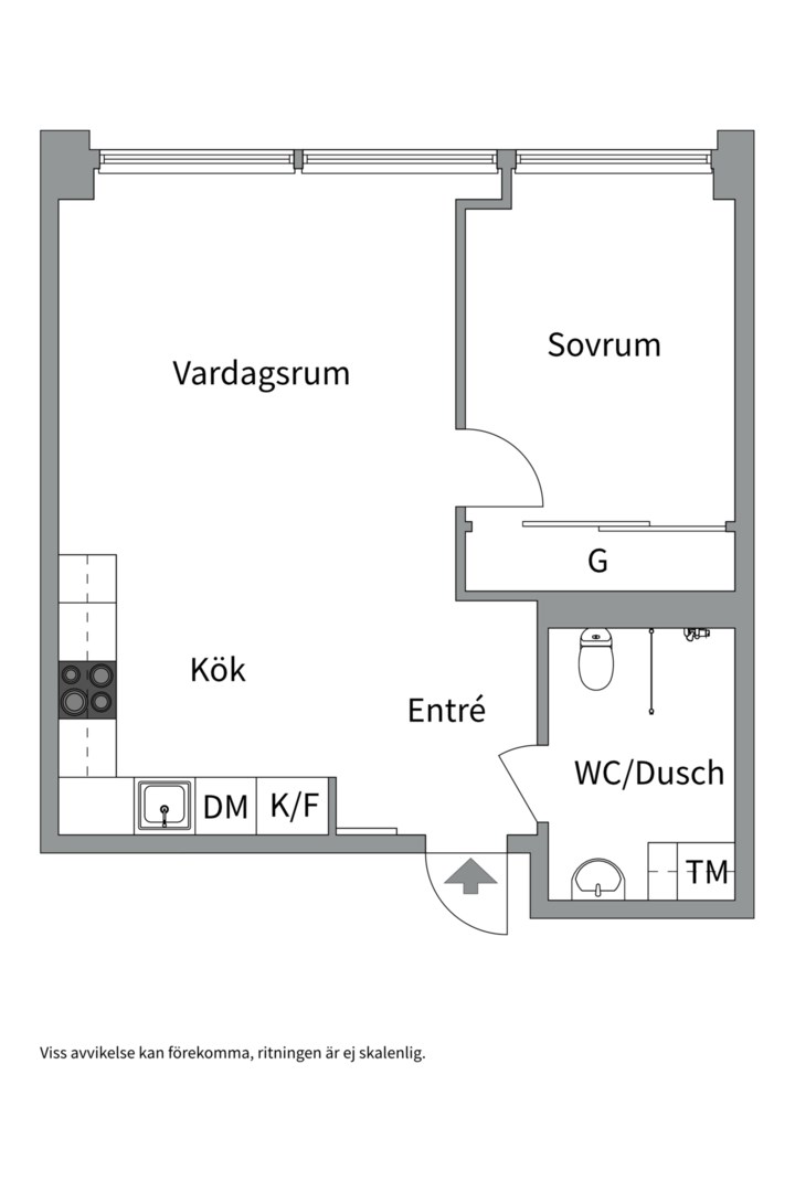 Planlösning från Gustaf de Lavals väg 6, Kommande i Järla sjö, Nacka