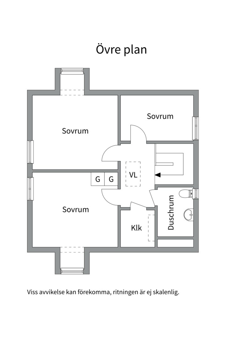 Planlösning från Månskensvägen 33, Till salu i Storvreta, Uppsala