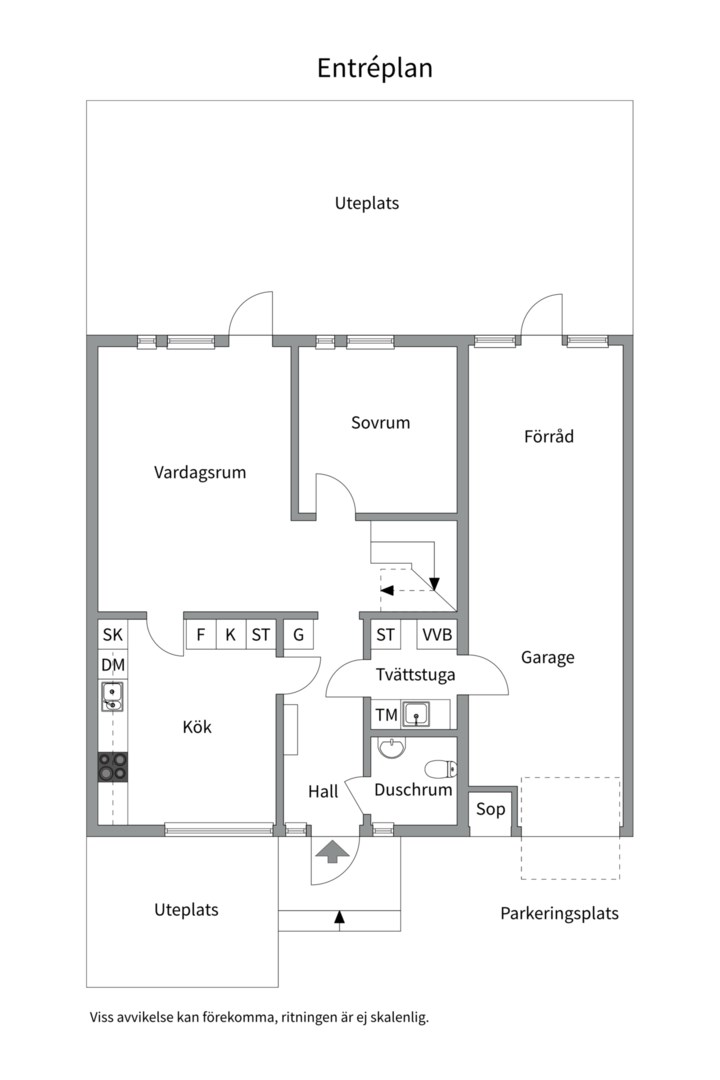 Planlösning från Månskensvägen 33, Till salu i Storvreta, Uppsala