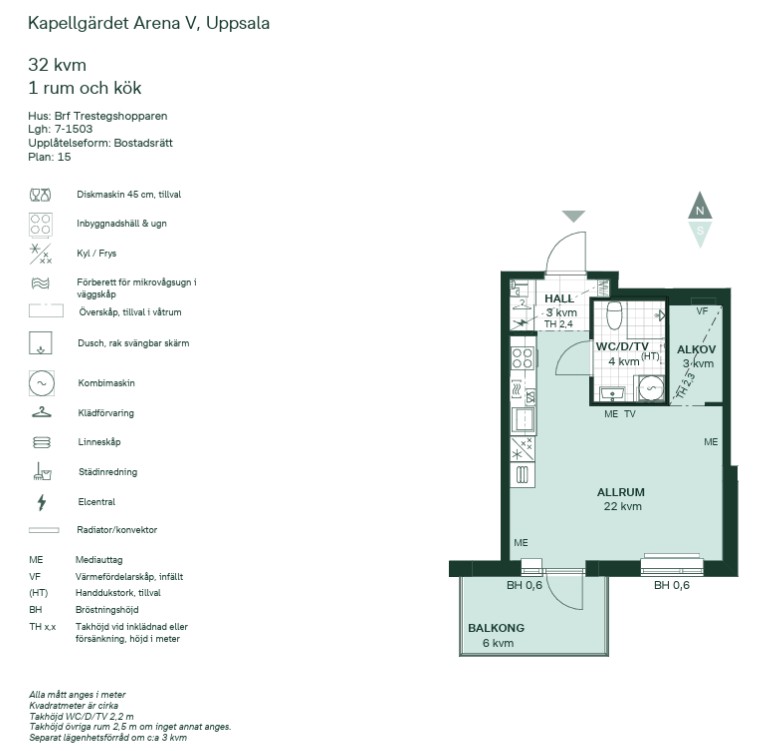 Planlösning från Orgelgatan 8, Kommande i Kapellgärdet, Uppsala