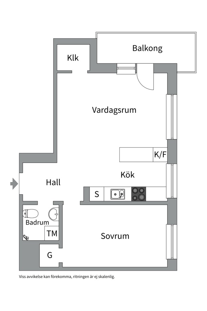 Planlösning från Kungsklippan 22, Till salu i Kungsholmen - Kungsklippan, Stockholm