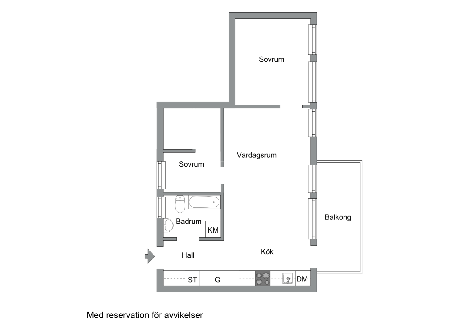 Planlösning från Hamngatan 26, högst upp!, Kommande i Centrala Sundbyberg, Sundbyberg
