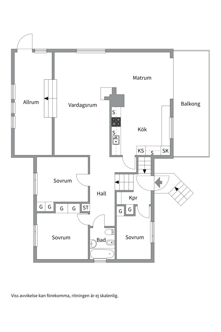 Planlösning från Trumpetarevägen 8, Kommande i Saltsjöbaden, Nacka