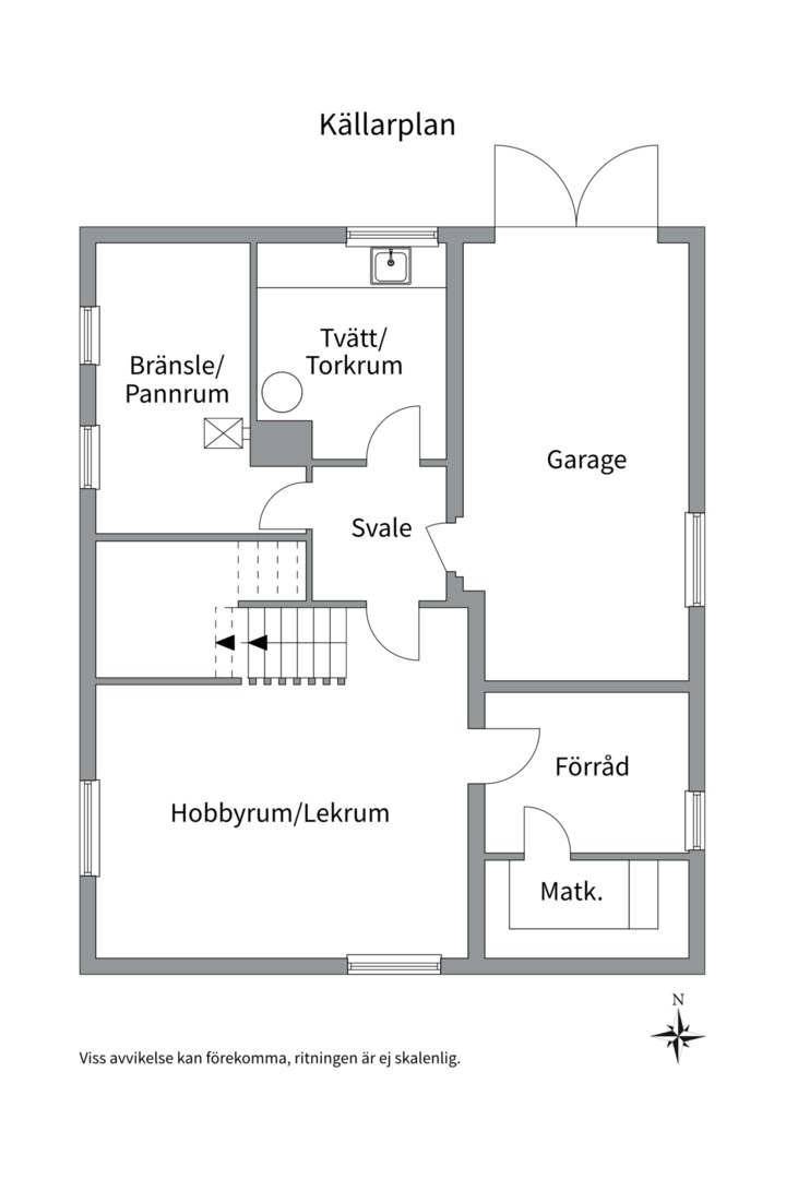 Planlösning från Kadriljvägen 8, Såld i Björklinge, Uppsala