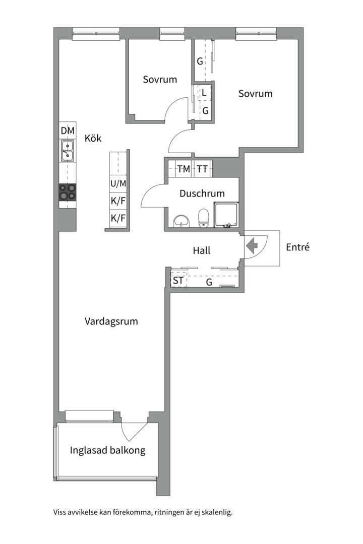 Planlösning från Otto Myrbergs väg 4B, Såld i Rickomberga, Uppsala