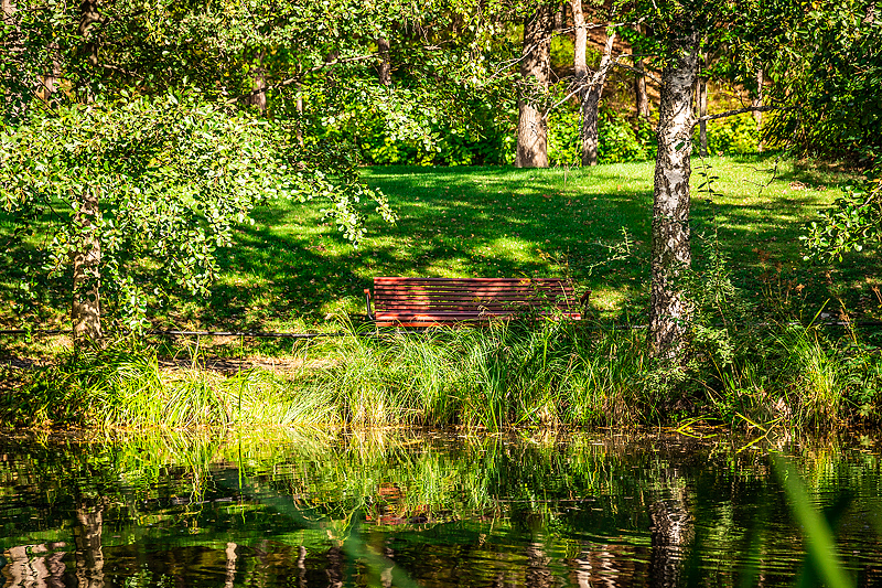 Fina promenadsstråk i Långbroparken