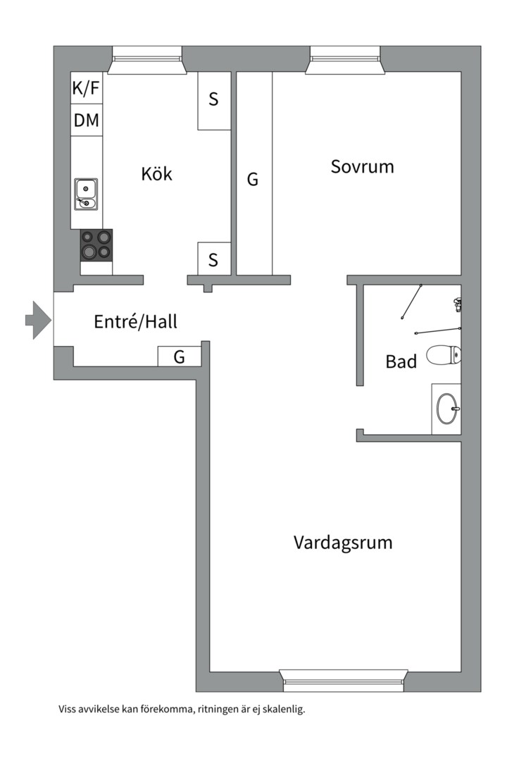 Planlösning från Höganäsgatan 6B, Kommande i Höganäs, Uppsala