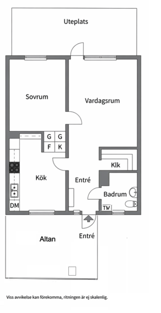Planlösning från Dalkarlsvägen 33A, Såld i Djurö, Värmdö