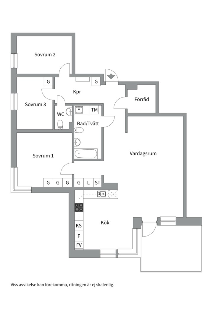 Planlösning från Ornövägen 4, 3 tr, Kommande i Västra Orminge, Nacka