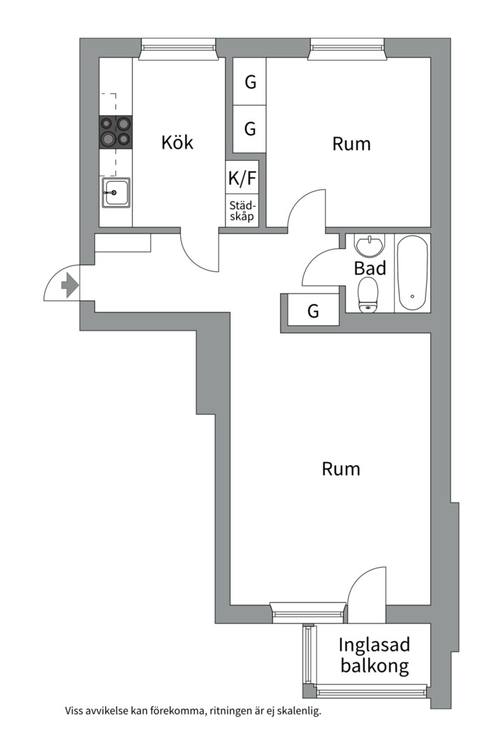 Planlösning från Svartbäcksgatan 107B, Till salu i Svartbäcken, Uppsala