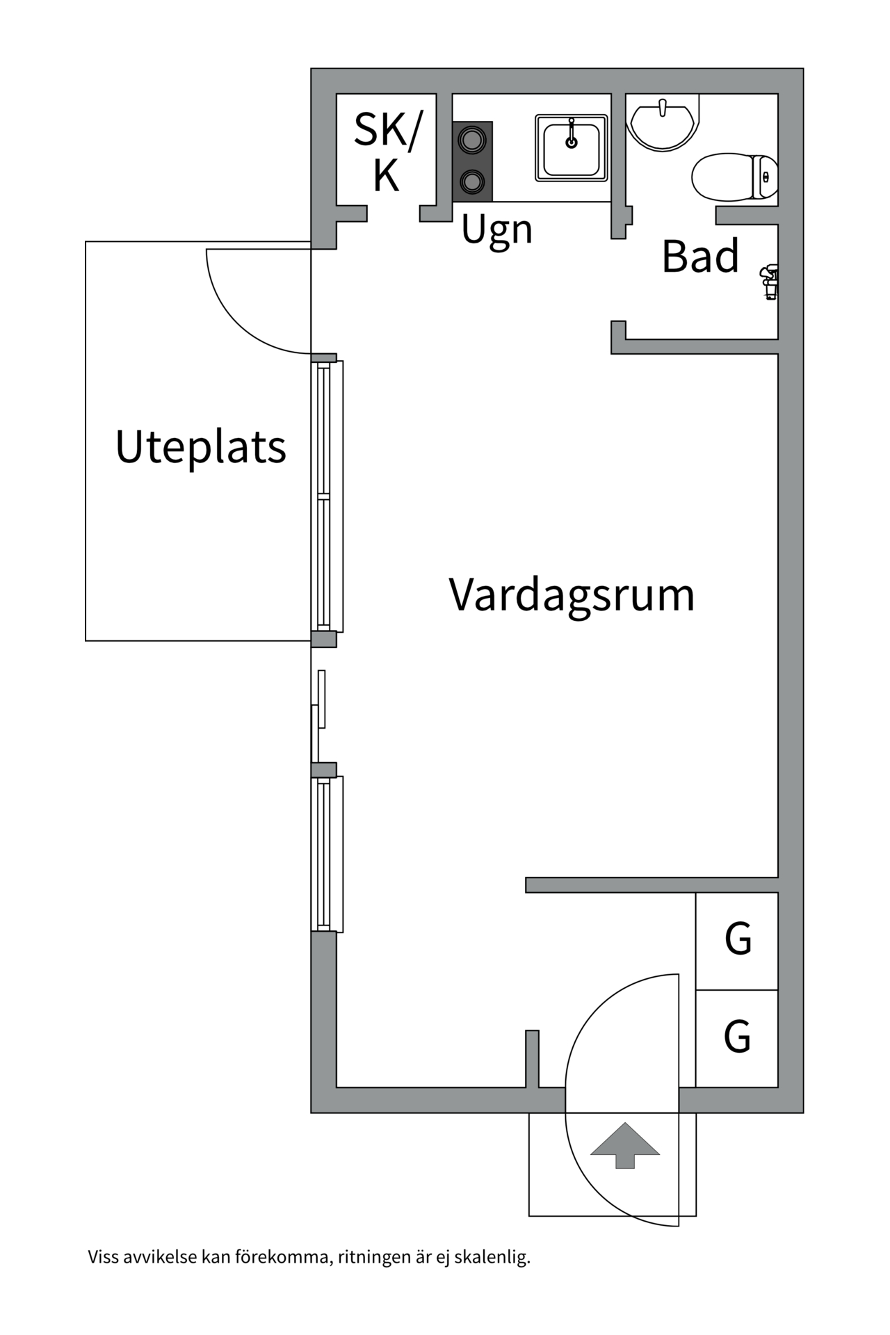Bostadsbild från Ringgatan 37D, Kommande i Luthagen, Uppsala