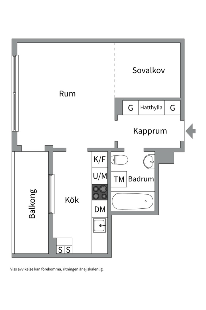 Planlösning från Viktor Rydbergsgatan 38, Kommande i Nyby, Uppsala