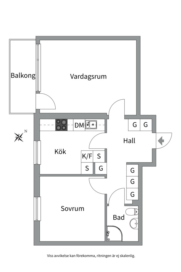 Planlösning från Väpnargatan 15 C, Till salu i Tunabackar, Uppsala