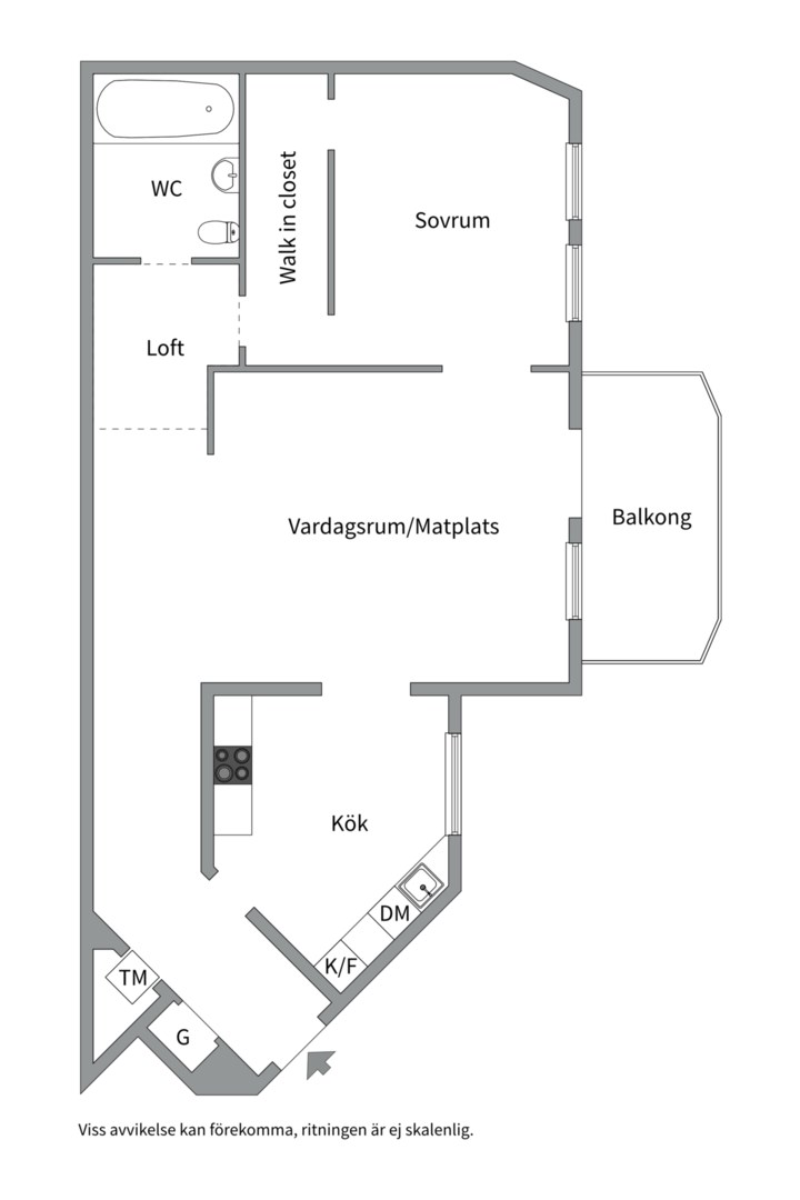 Planlösning från Bergsgatan 57B, Såld i Kungsholmen - Rådhuset, Stockholm