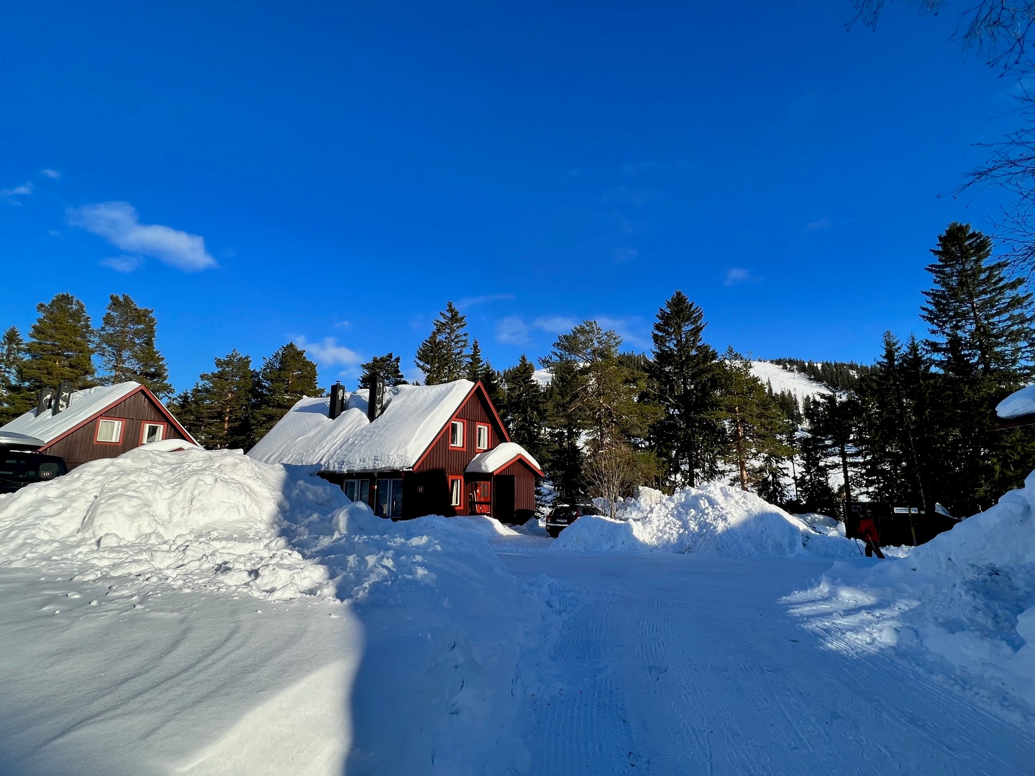 Fjällstuga 12 mot backen