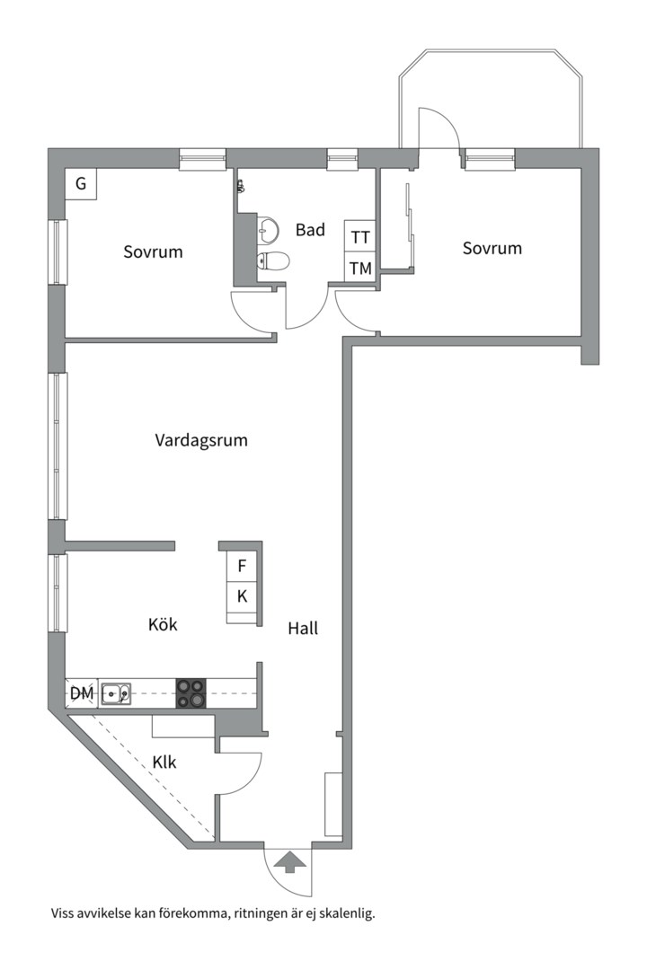 Planlösning från Katrinebergsbacken 24, 3 tr, Kommande i Liljeholmen - Liljeholmskajen, Stockholm