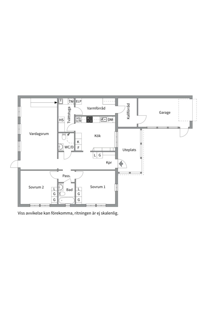 Planlösning från Hovslagaregatan 9, Kommande i Österbybruk, Östhammar