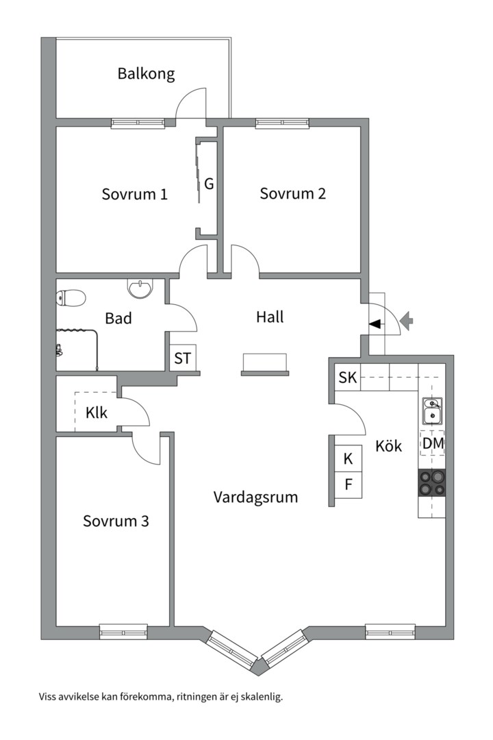 Planlösning från Salabacksgatan 64, Kommande i Salabacke, Uppsala