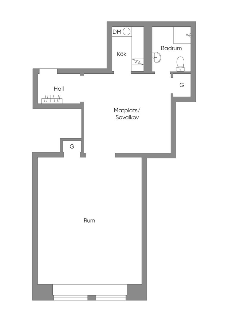 Planlösning från Rådmansgatan 56, 3tr, Kommande i Vasastan, Stockholm
