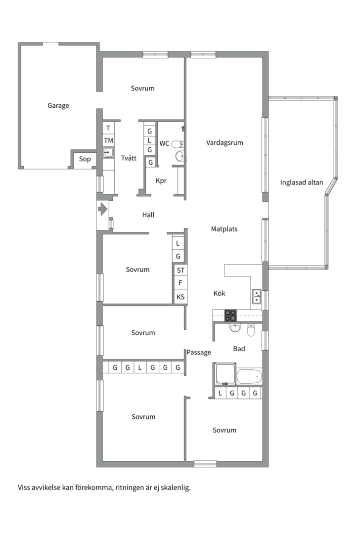 Planlösning från Vildvinsvägen 34, Såld i Gryta, Västerås