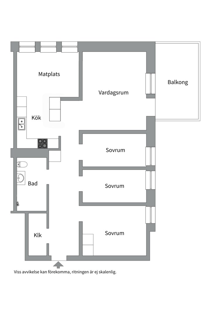 Planlösning från Solskensvägen 19, Kommande i Östra Tullingeberg, Botkyrka