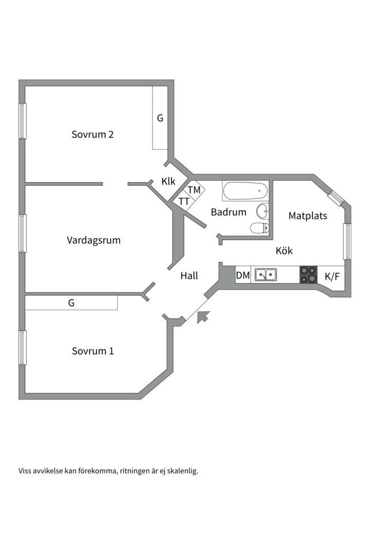 Planlösning från Kronobergsgatan 30, Kommande i Kungsholmen, Stockholm