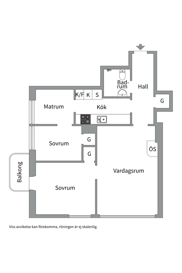 Planlösning från Sysslomansgatan 8, Till salu i Kungsholmen - Nedre Kungsholmen, Stockholm