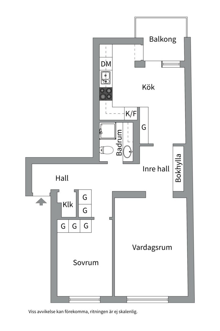 Planlösning från Domkyrkoesplanaden 7B, Till salu i Centrum, Västerås