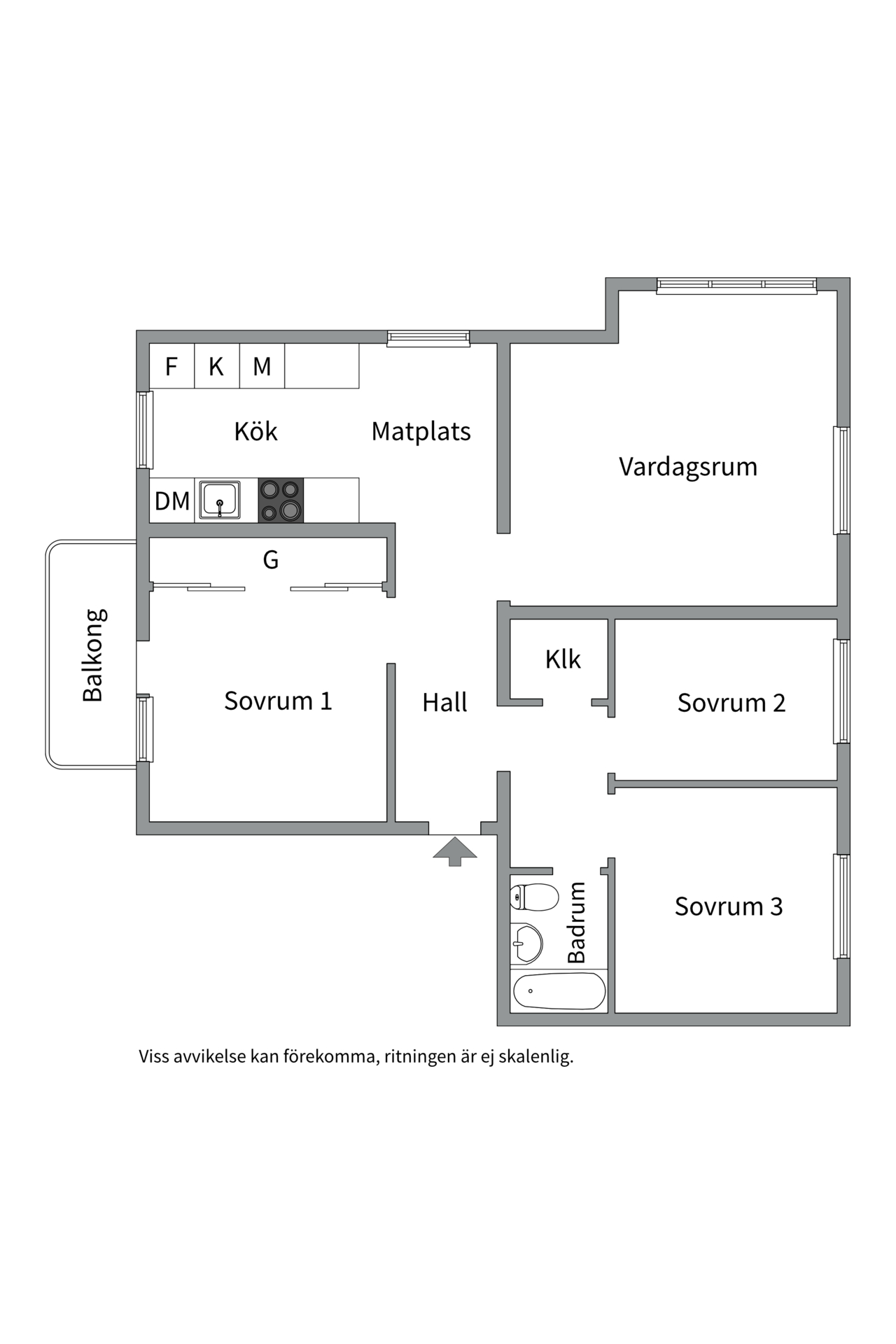 Bostadsbild från Murargatan 20A, Kommande i Salabacke, Uppsala