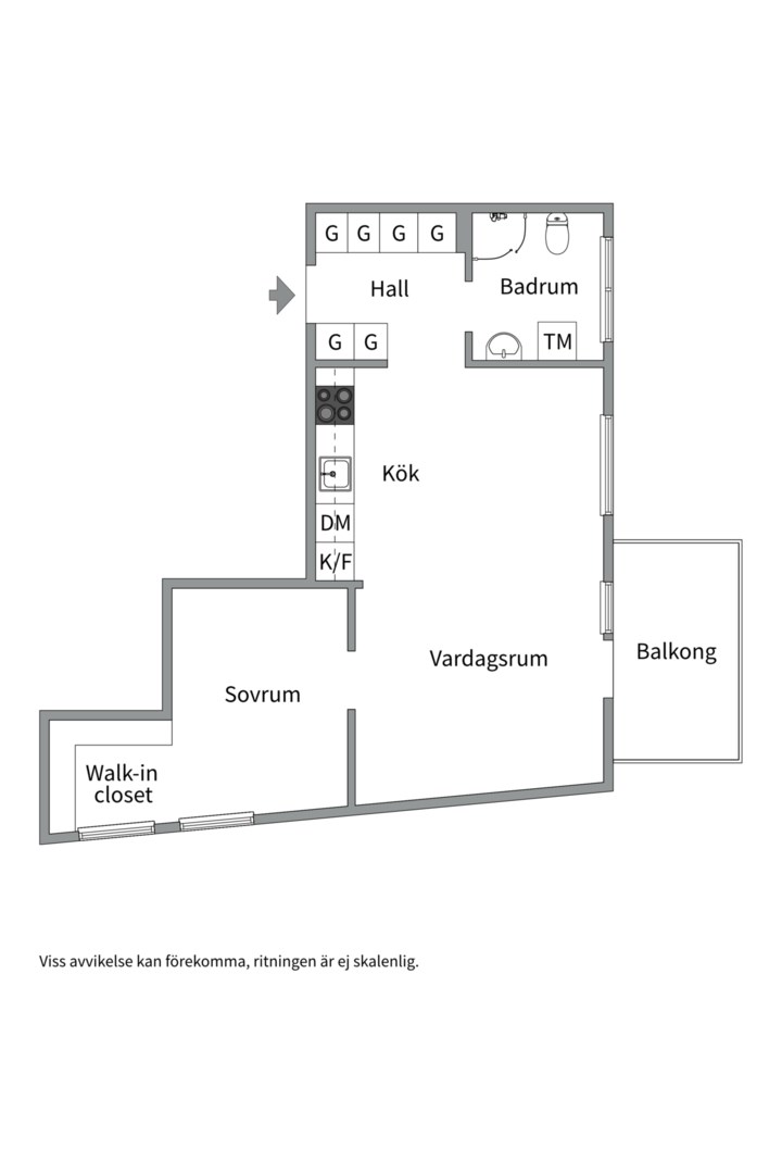 Planlösning från Skridskovägen 7, Kommande i Västertorp, Stockholm