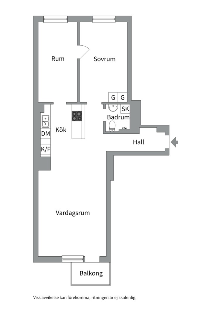 Planlösning från Essinge brogata 5, Kommande i Kungsholmen - Lilla Essingen, Stockholm