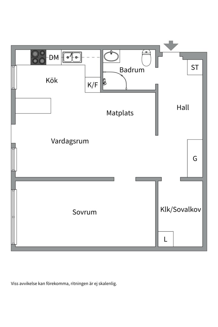 Planlösning från Betsövägen 6, Kommande i Västra Orminge, Nacka